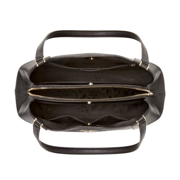 New Kate Spade Lena Large Triple Compartment Shoulder Bag Black - Picture 3 of 5